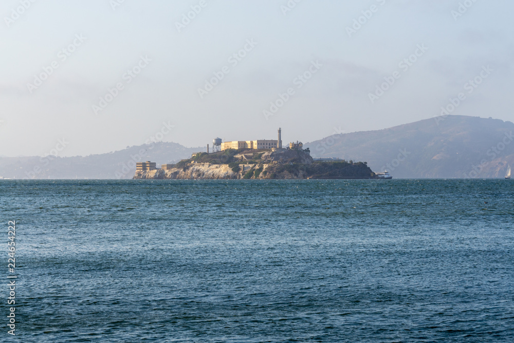Views of Alcatraz from fishermen wharf
