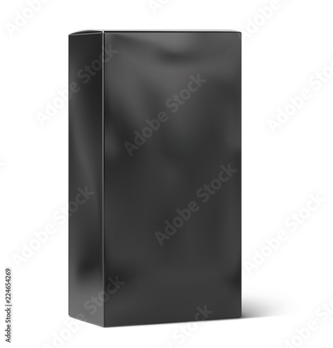 Universal mock up black box isolated on white background. Vector illustration. EPS10.