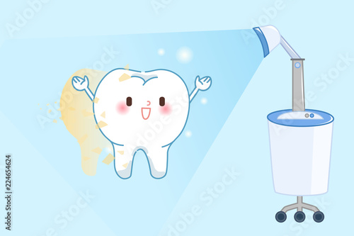 tooth with whiten concept