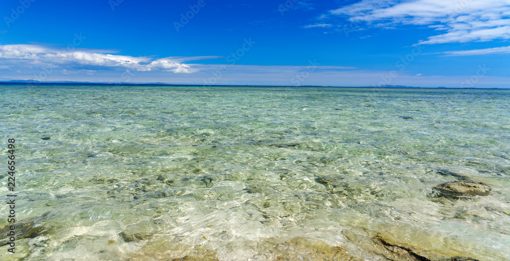 Crystal clear water in the Pacific Islands Crystal clear water in the Pacific Islands