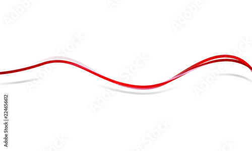 Welle Band Banner Rot Red Faden 