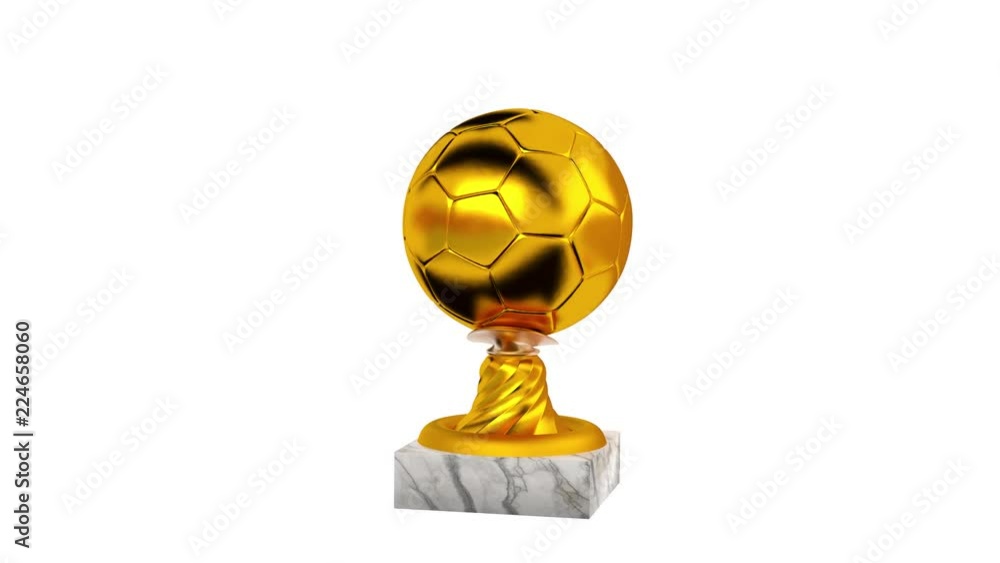 Handball Gold Trophy with Marble Base in Infinite Rotation Handball Gold Trophy with Marble Base in Infinite Rotation