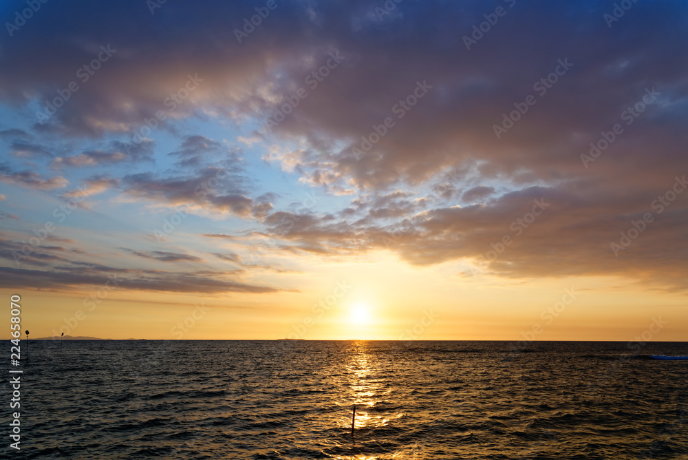 Beach sunset in Fiji