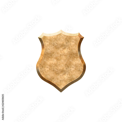 Metal textured badge in for...