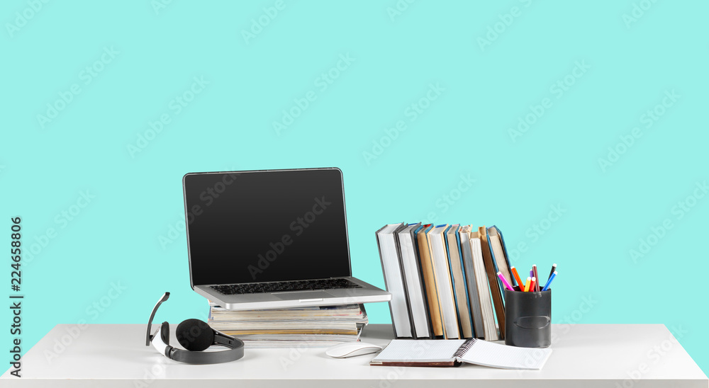 Fototapeta premium Modern creative workspace.