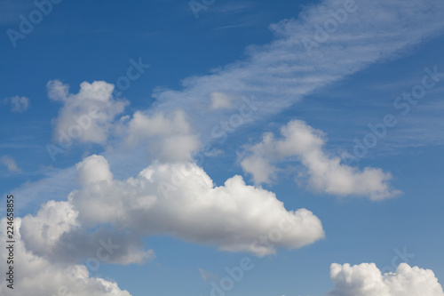 Cumulonimbus clouds in blue sky