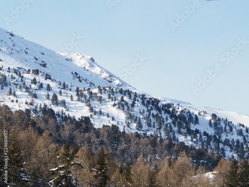 View of the mountains in Santa Caterina Valfurva, Valtellina photo