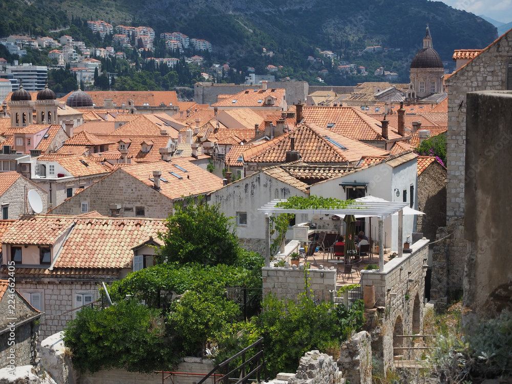 Panoramic view of Dubrovnik old town