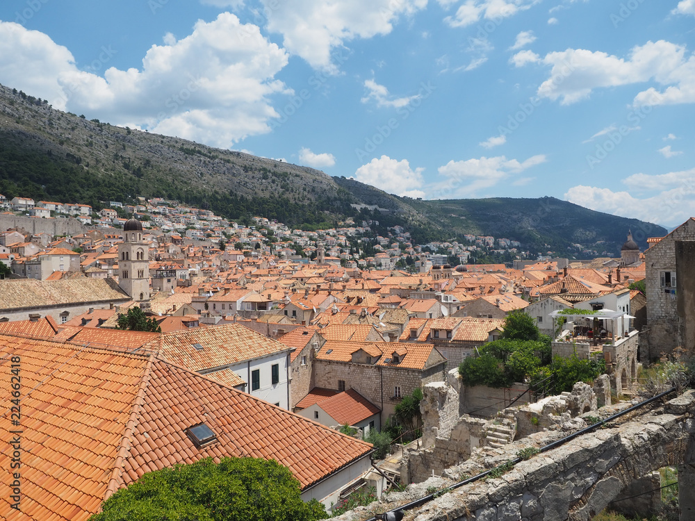 Dubrovnik, Croatia - July 05, 2018: View of Dubrovnik Old Town, Croatia