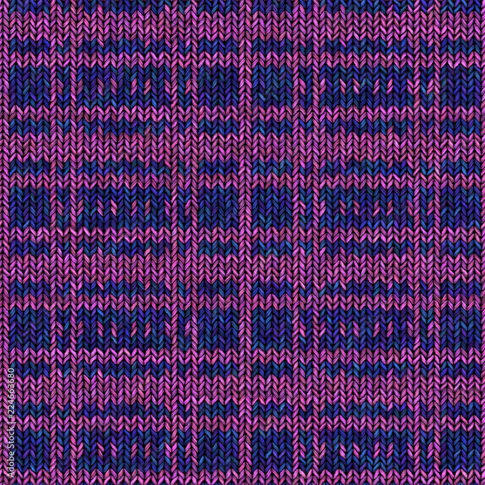 Fototapeta premium Abstract colorful knitting texture. Seamless background for design.