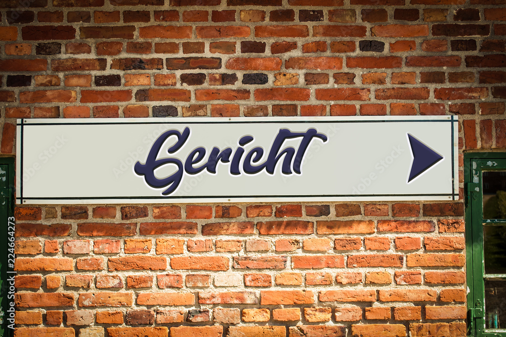 Fototapeta premium Schild 318 - Gericht