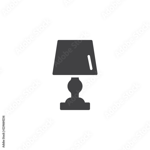 Night Bedside Lamp vector icon. filled flat sign for mobile concept and web design. Table lamp simple solid icon. Symbol, logo illustration. Pixel perfect vector graphics