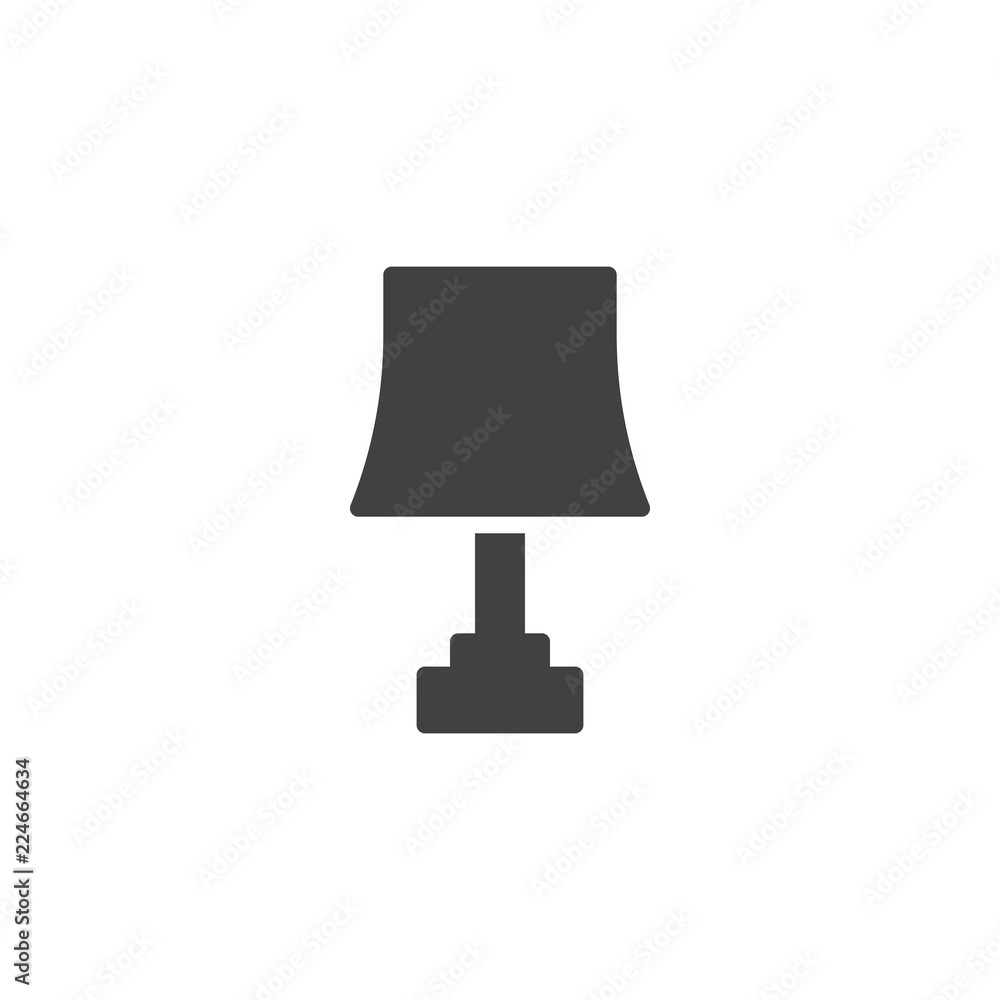 Obraz premium Reading lamp vector icon. filled flat sign for mobile concept and web design. Nightlight lamp simple solid icon. Symbol, logo illustration. Pixel perfect vector graphics