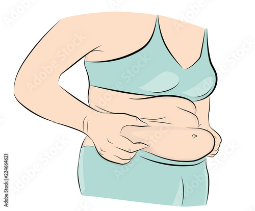 overweight. the problem of obesity. losing weight. vector illustration.