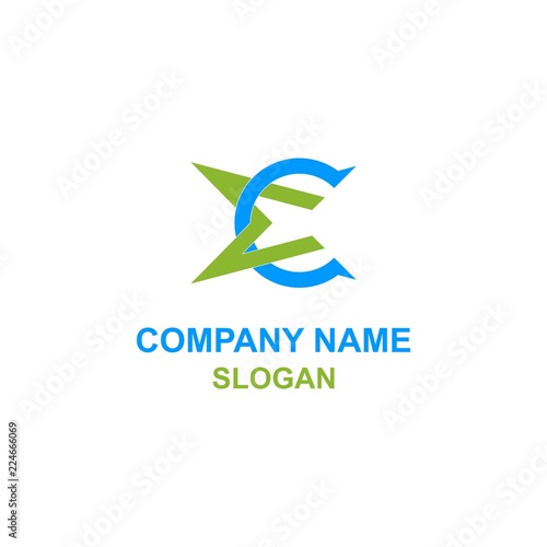 EC letter initial logo.