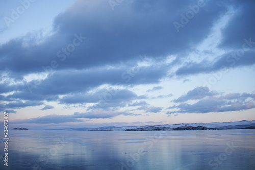 Ogoi island  Lake Baikal  winter landscape