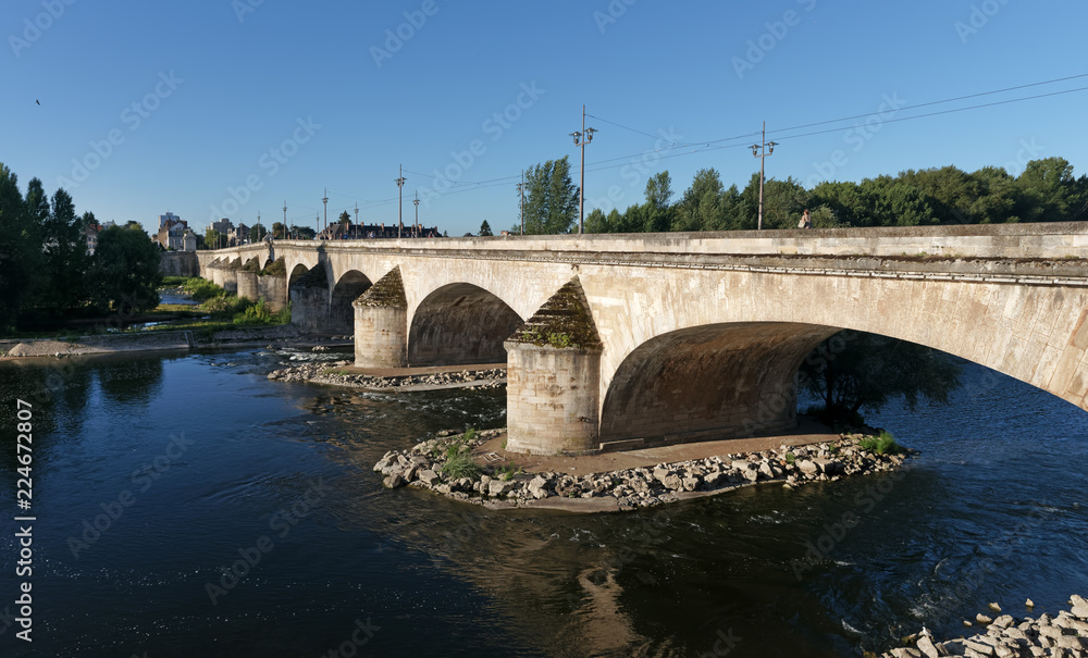 royal bridge of Orlenas in the Loir valley