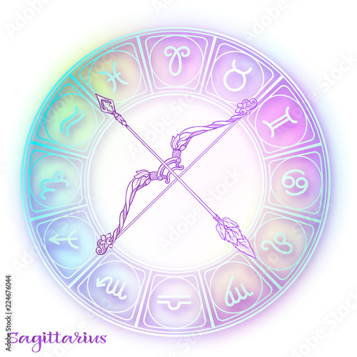 Zodiac sign. Astrological horoscope collection. Vector illustration