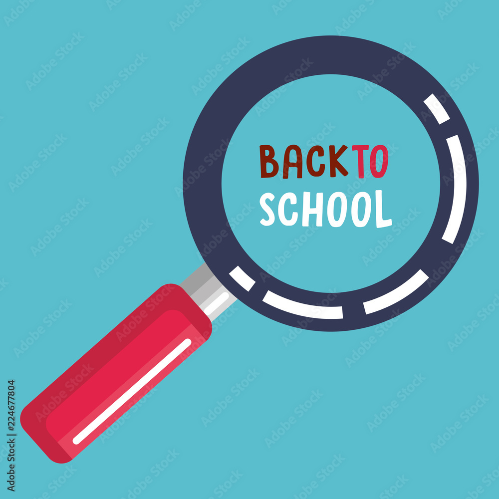 magnifying glass woth back to school label magnifying glass woth back to school label