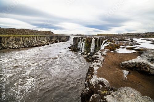 A river in a beautiful Iceland landscape in summer,