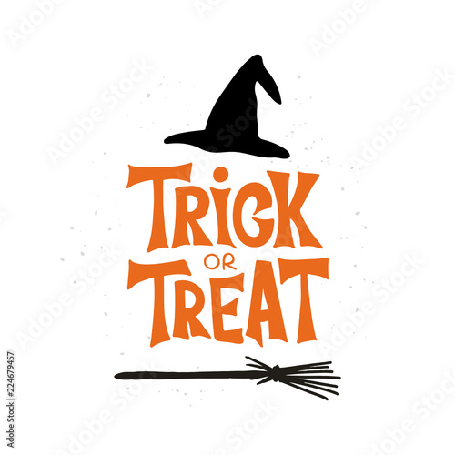Trick or Treat handdrawn lettering typography