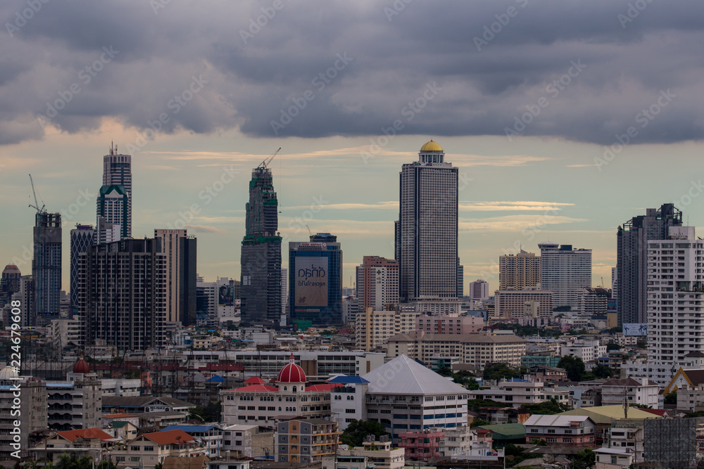 bangkok by day with clouds