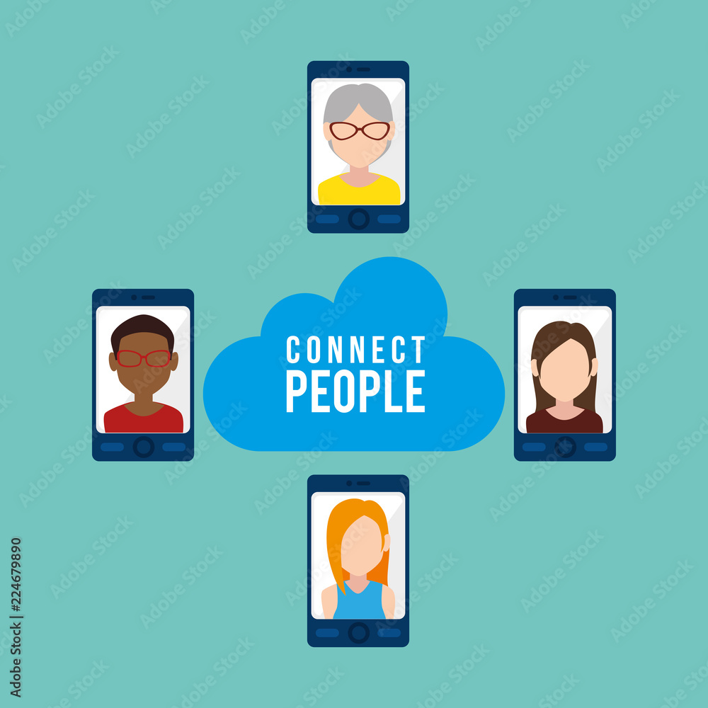 cloud with connect people cloud with connect people