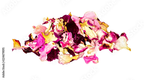 Dried rose petals. Flower tea