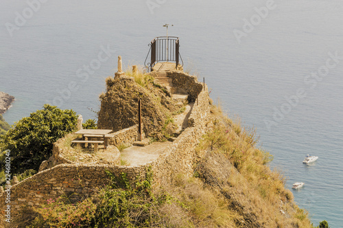 Panoramic view of the gulf of Cabbé Cap Martin and Montecarlo Principality of Monaco photo