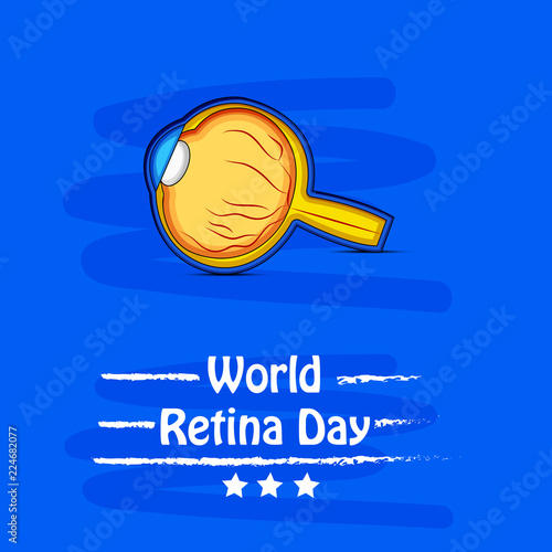 illustration of elements of World Retina Day Background. illustration of Retina with World Retina Day text on the occasion of World Retina Day.
 photo