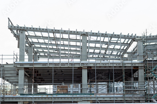 Commercial building construction site
