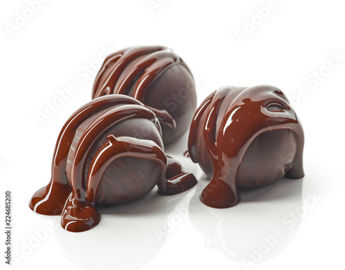 chocolate truffle balls macro