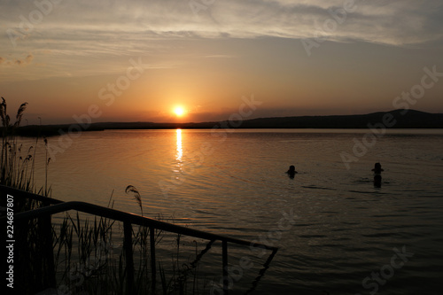 Sunset at lake Velence