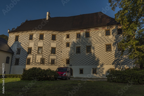 Castle Velke Losiny in summer sunny morning photo