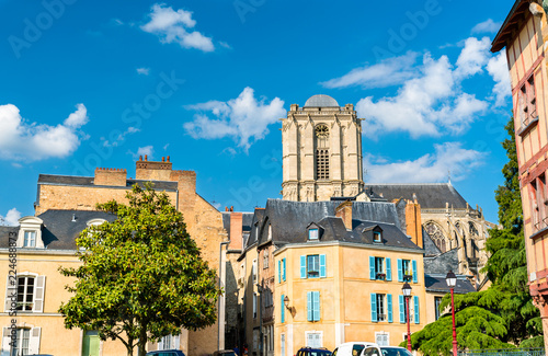 Traditional houses in Le Mans, France photo