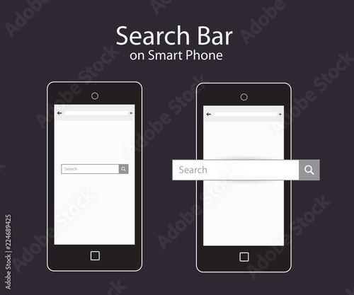 Search bar in smartphone web browser
