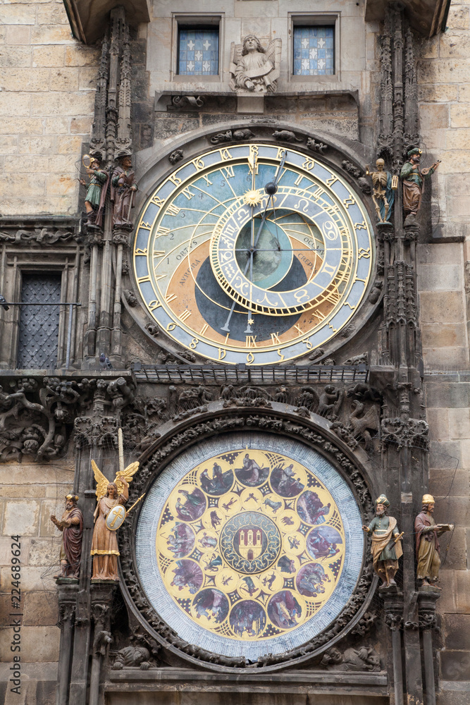 Full Astronomical clock in Prague, Czech Republic