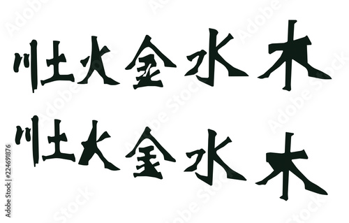 Asiatische Schriftzeichen