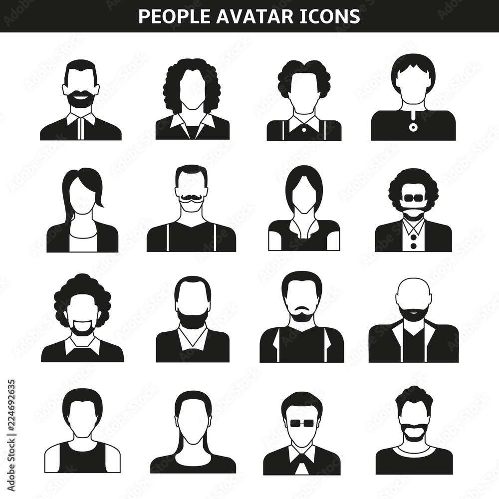 people avatar, character icons people avatar, character icons