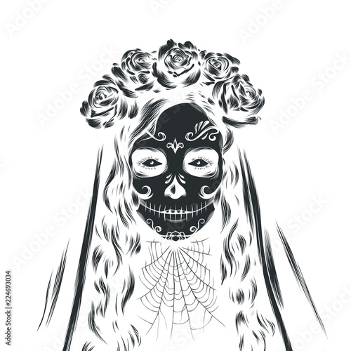 Picture of a girl in a negative