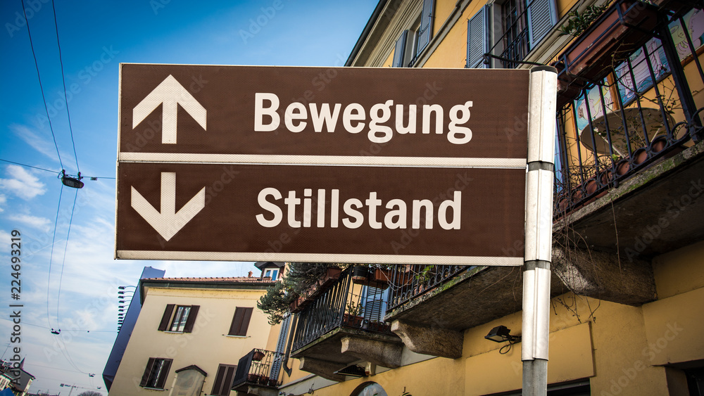 Fototapeta premium Schild 384 - Bewegung