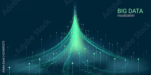 Abstract 3D Big Data Visualization.