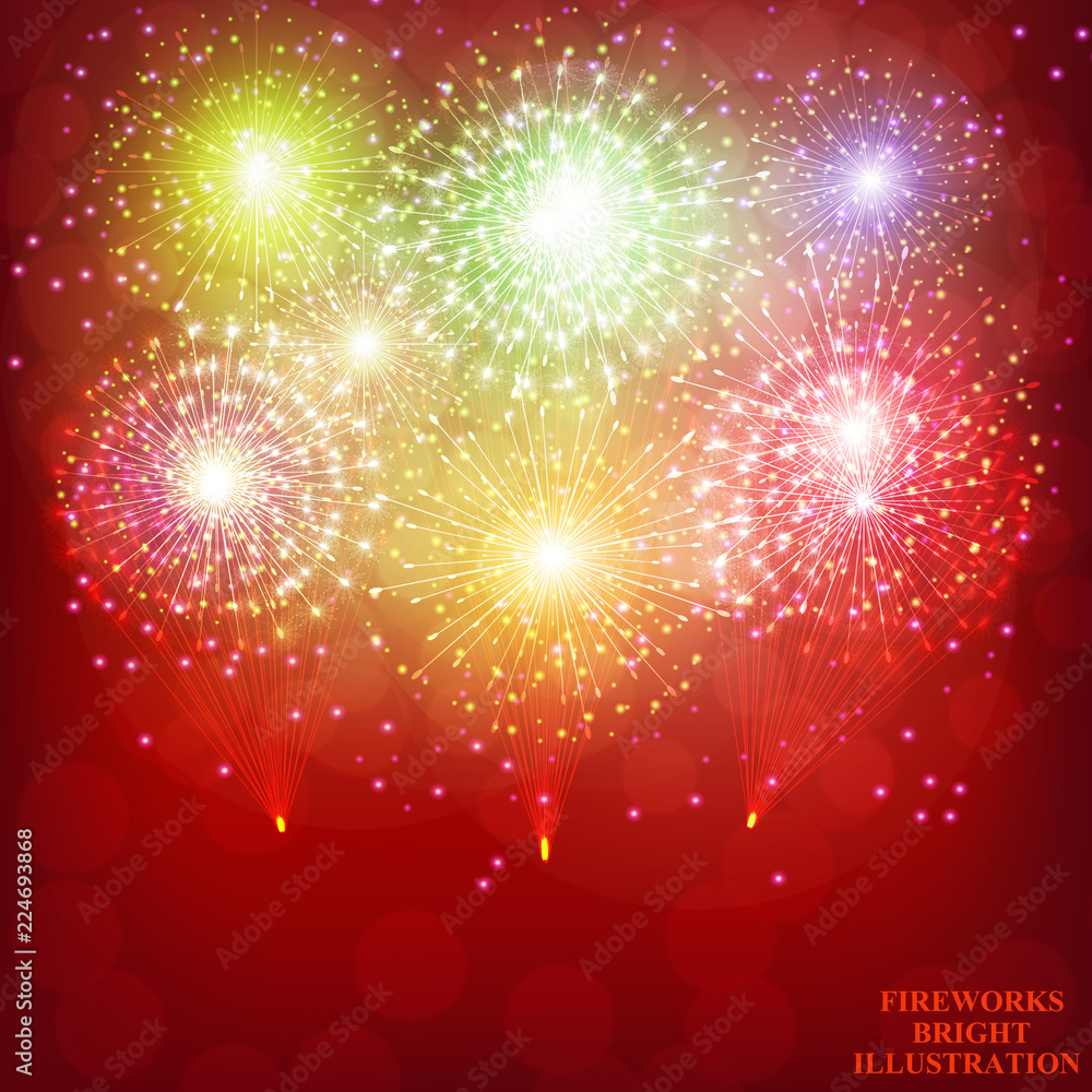 Obraz premium Festive red background. Vector.