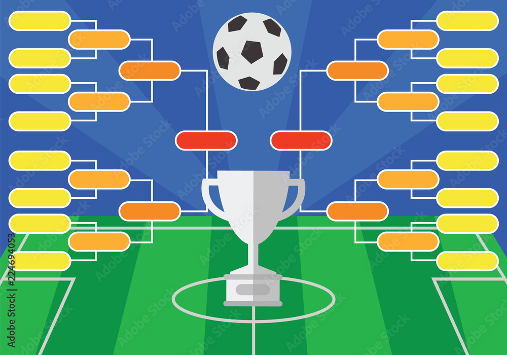 The 2022 football championship bracket tables templates 12965332 Vector Art  at Vecteezy