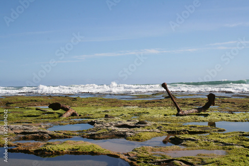 Wreck Beach and Marie Gabrielle Anchor at Great Otway National Park,  Great Ocean Road, Victoria, Australia © Robirensi