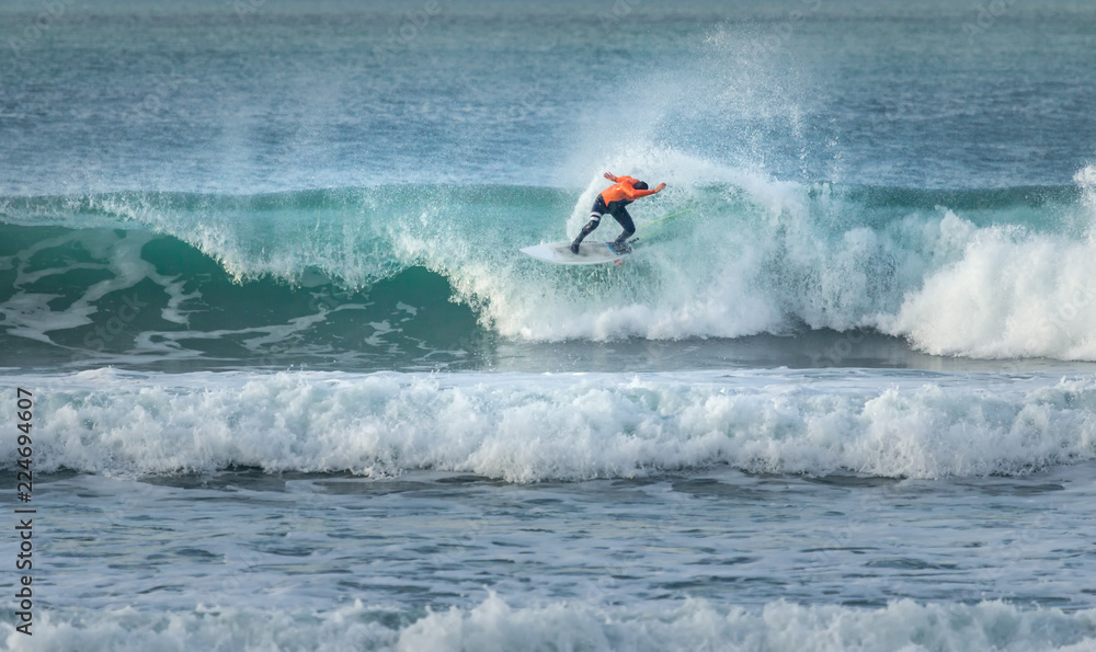 Extreme Surfing, Fistral Beach, Newquay, Cornwall Extreme Surfing, Fistral Beach, Newquay, Cornwall