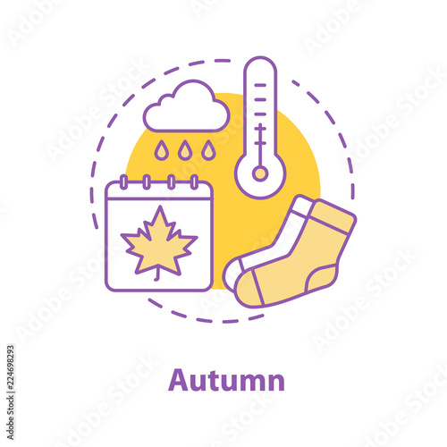 Autumn season concept icon