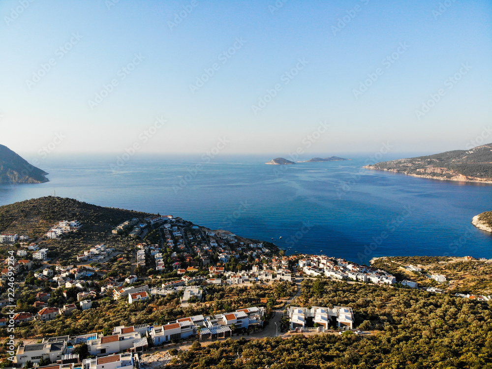 Aerial View of Resort Town Kalkan Antalya in Turkey