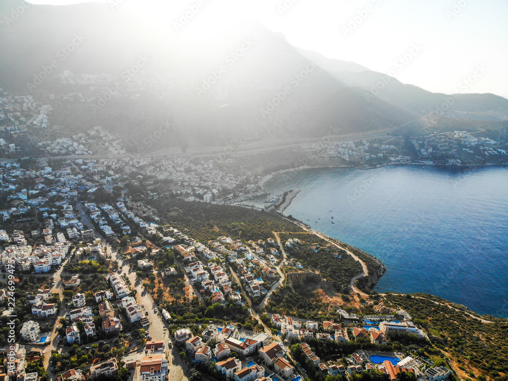 Aerial View of Resort Town Kalkan Antalya in Turkey Aerial View of Resort Town Kalkan Antalya in Turkey