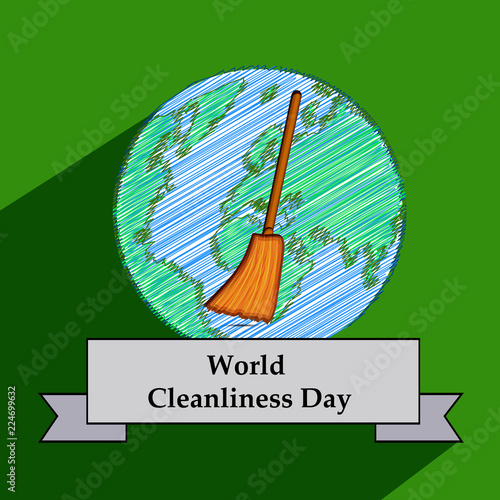 Illustration of background for Swachh Bharat Abhiyan,  is a massive movement that seeks to create a Clean India by the Government of India photo